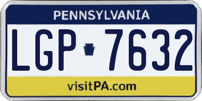PA license plate LGP7632