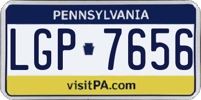 PA license plate LGP7656