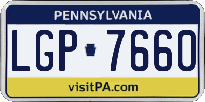 PA license plate LGP7660