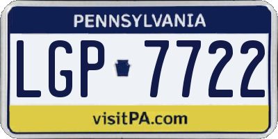 PA license plate LGP7722