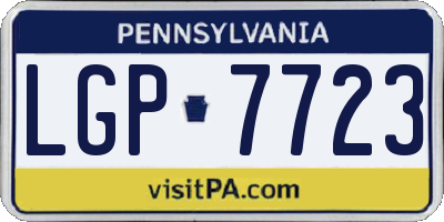 PA license plate LGP7723