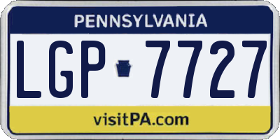 PA license plate LGP7727