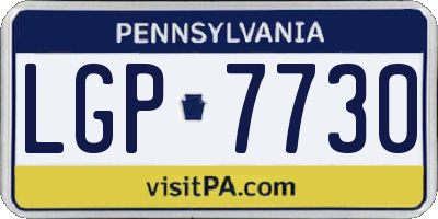 PA license plate LGP7730