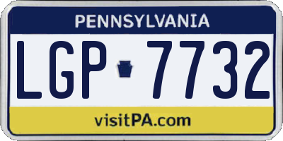 PA license plate LGP7732