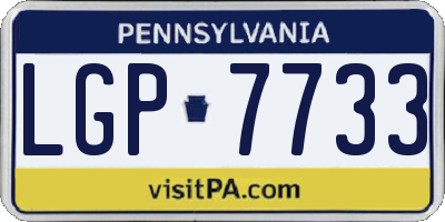 PA license plate LGP7733