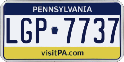 PA license plate LGP7737