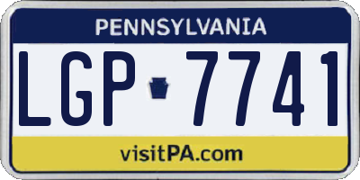 PA license plate LGP7741