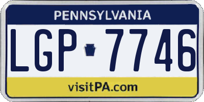 PA license plate LGP7746