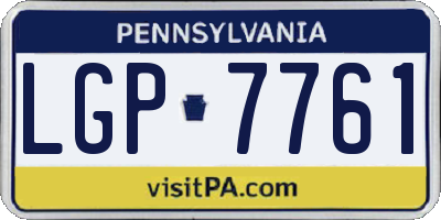 PA license plate LGP7761