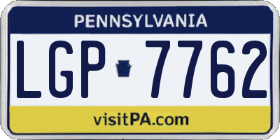 PA license plate LGP7762