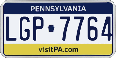 PA license plate LGP7764