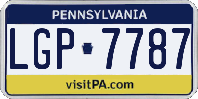 PA license plate LGP7787