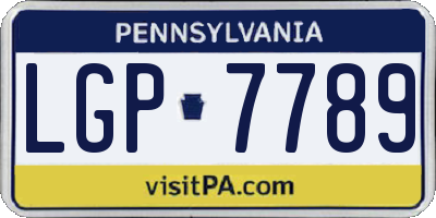 PA license plate LGP7789