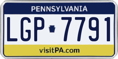 PA license plate LGP7791