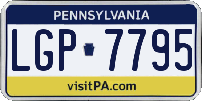 PA license plate LGP7795