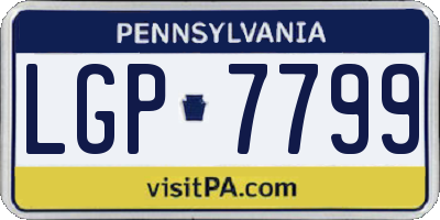 PA license plate LGP7799