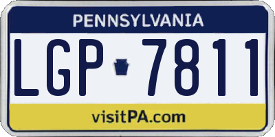 PA license plate LGP7811