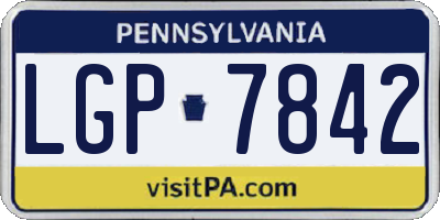 PA license plate LGP7842