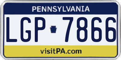PA license plate LGP7866