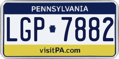 PA license plate LGP7882
