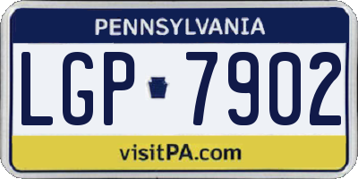 PA license plate LGP7902
