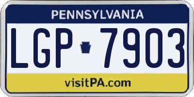 PA license plate LGP7903