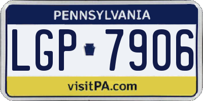 PA license plate LGP7906