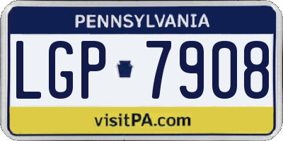 PA license plate LGP7908