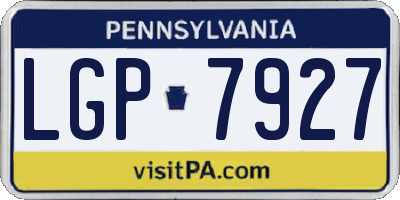 PA license plate LGP7927