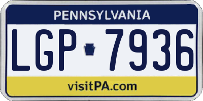PA license plate LGP7936