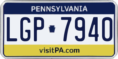 PA license plate LGP7940