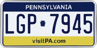 PA license plate LGP7945