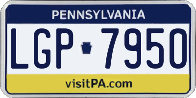 PA license plate LGP7950