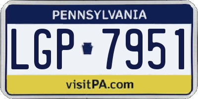 PA license plate LGP7951