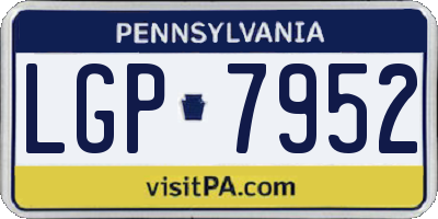 PA license plate LGP7952