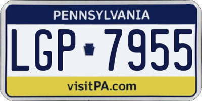 PA license plate LGP7955