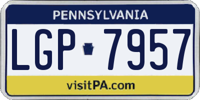 PA license plate LGP7957