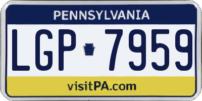PA license plate LGP7959