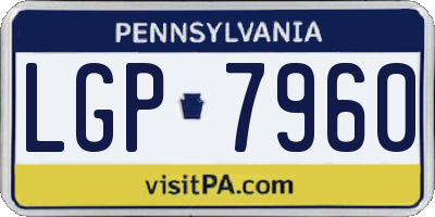 PA license plate LGP7960