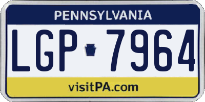 PA license plate LGP7964