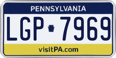 PA license plate LGP7969