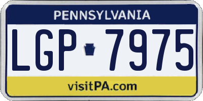 PA license plate LGP7975
