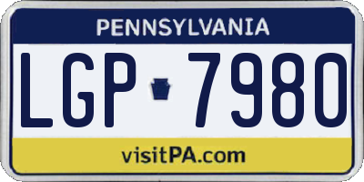 PA license plate LGP7980