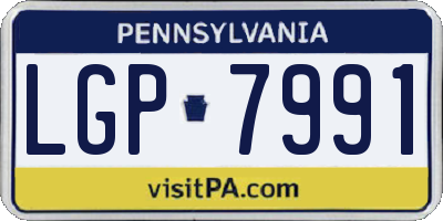 PA license plate LGP7991