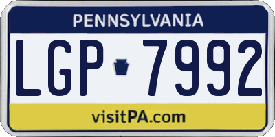 PA license plate LGP7992