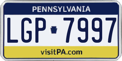 PA license plate LGP7997