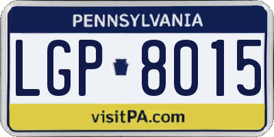 PA license plate LGP8015