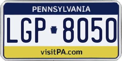 PA license plate LGP8050