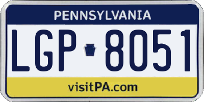PA license plate LGP8051
