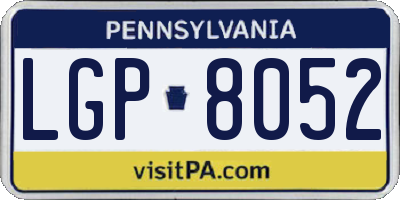 PA license plate LGP8052